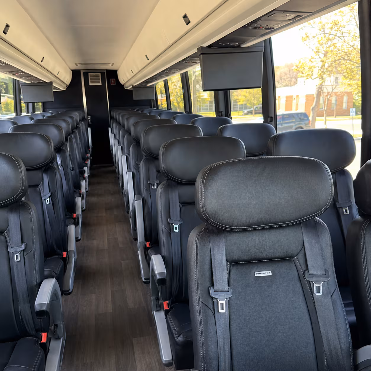 hayward charter bus services interior